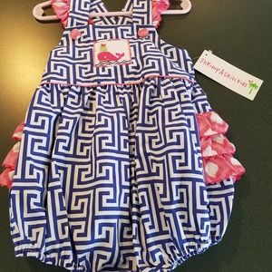 Shrimp & Grits kids Romper